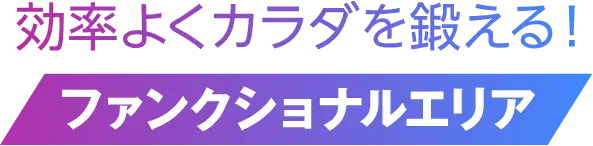 効率よくカラダを鍛える！ ファンクショナルエリア
